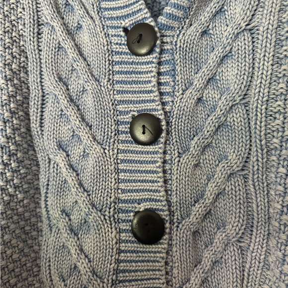 Bohme cropped oversized blue knit sweater size XL - Picture 2 of 3